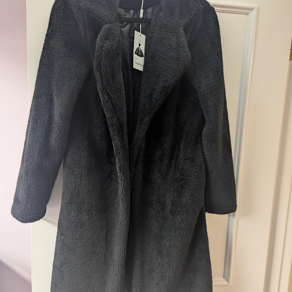 Women's Black Faux Fur Coat